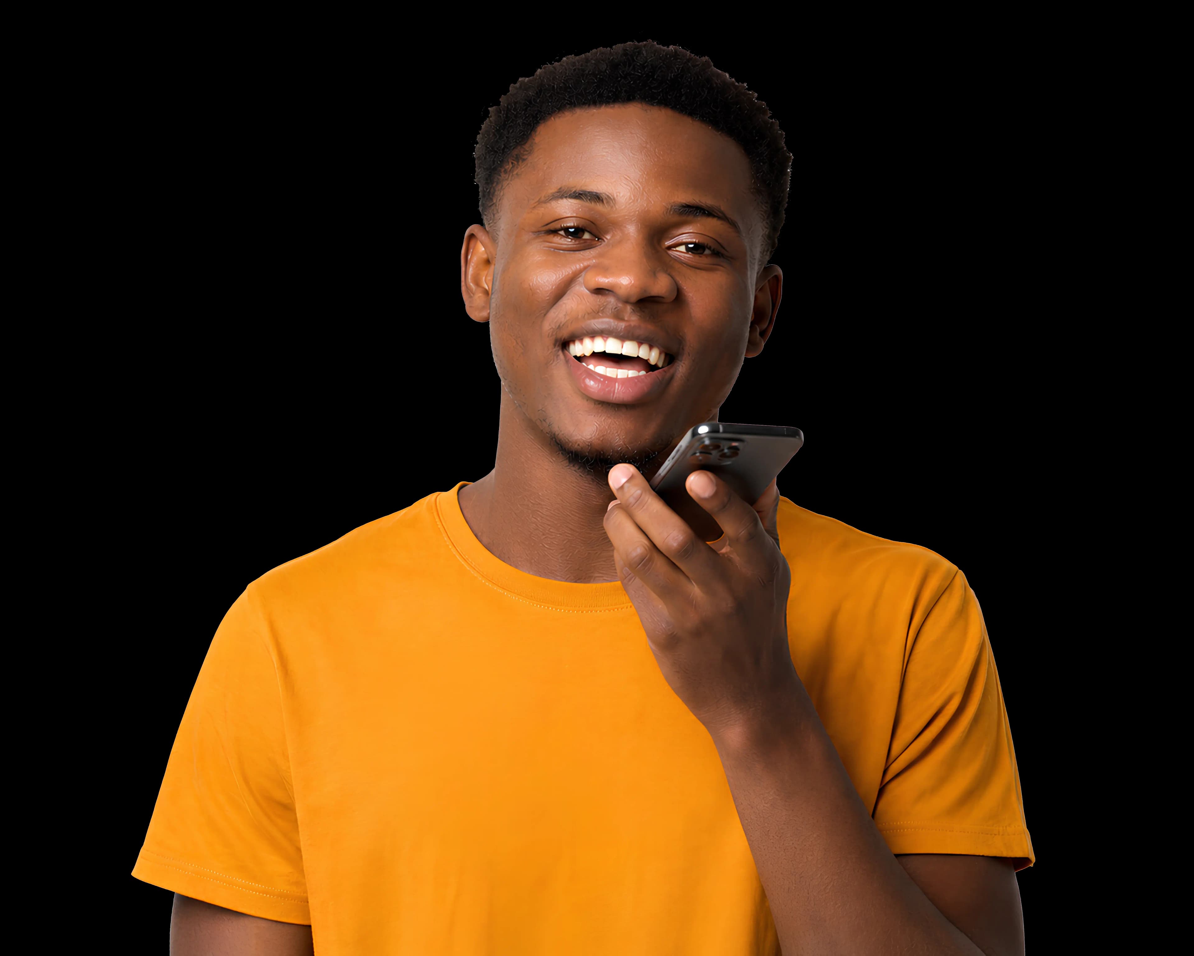 Locuteur africain enregistrant sa voix